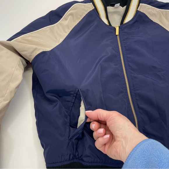 Nordstrom BP Bomber Jacket Medium Blue - Picture 11 of 16